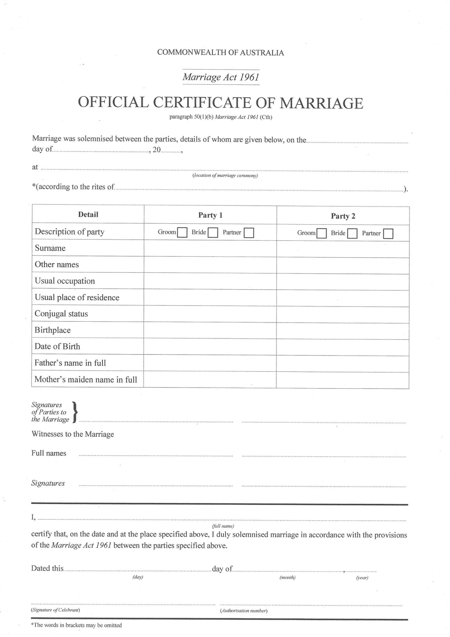 What each marriage certificate means Lindy Cooke Celebrant