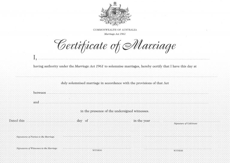 What each marriage certificate means Lindy Cooke Celebrant